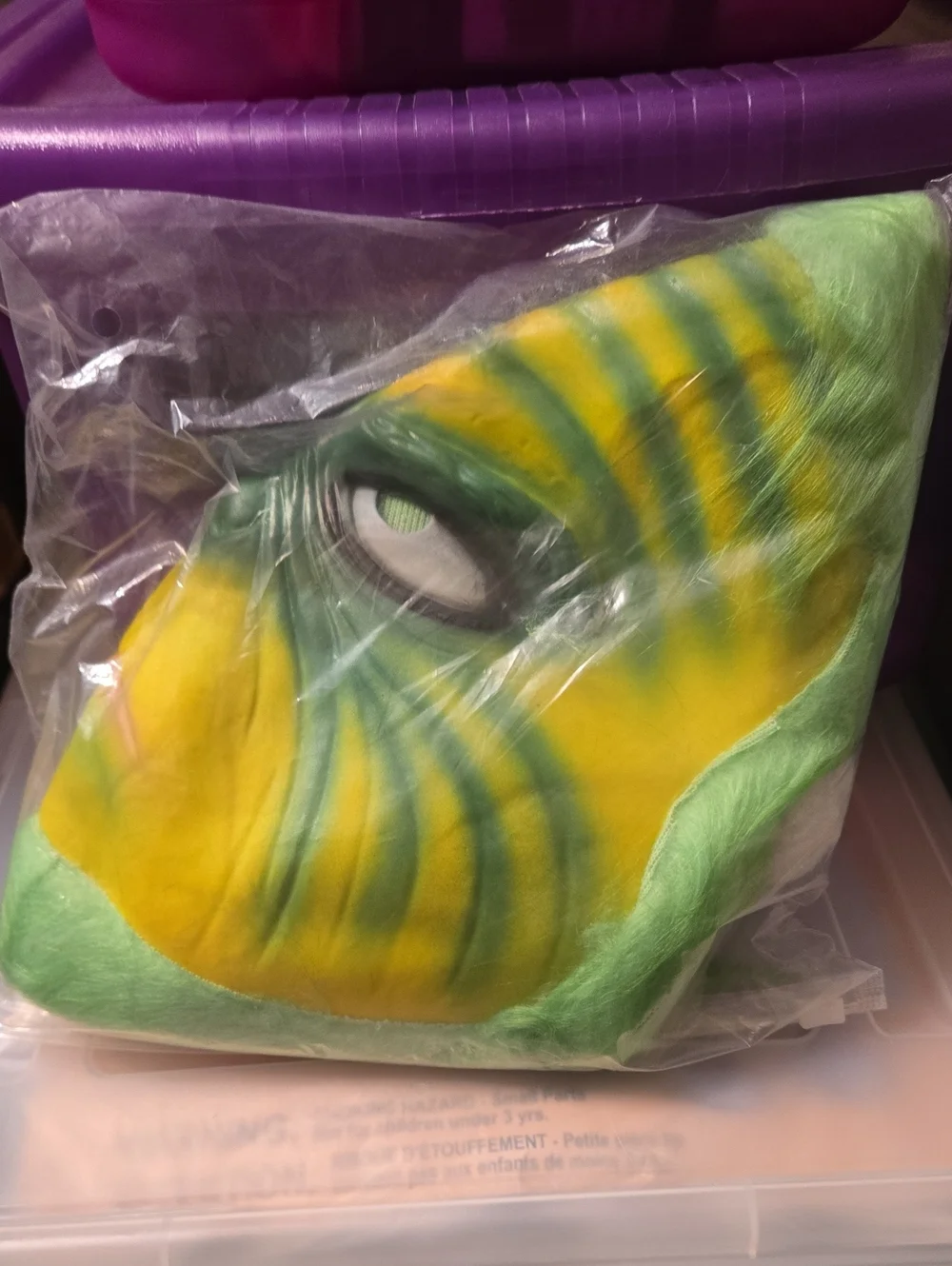 Grinch Costume Mask with Santa Hat